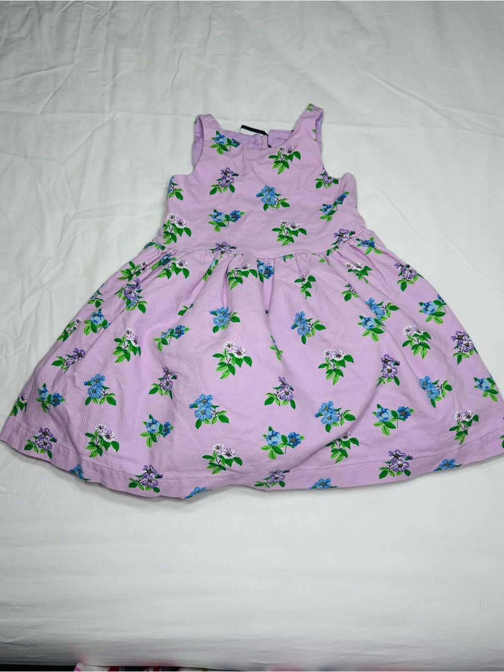 Janie and Jack Lavender Floral Tank Dress 100% Cotton